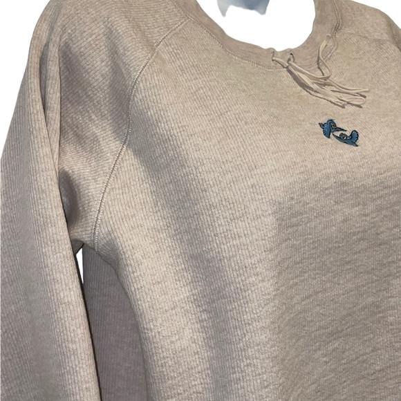 THE DISNEY STORE GENUINE BAMBI Womens Embroidered Crew Neck Ribbed Top Medium - Picture 3 of 12